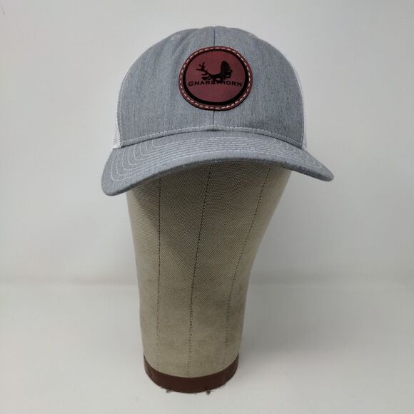 Richardson Mens Gnarlhorn Snapback Mesh Back Hat White Gray Adjustable - Picture 2 of 12